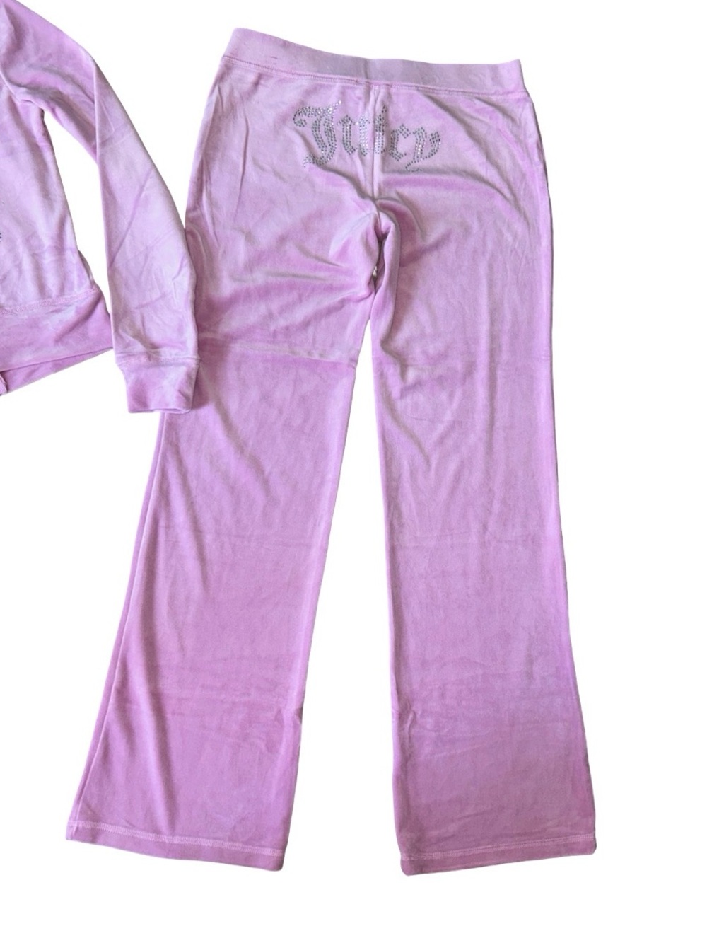 JUICY COUTURE FLORAL BLOOM OG BLING RHINESTONE VELOUR TRACKSUIT SWEATSUIT NWT - Picture 4 of 16